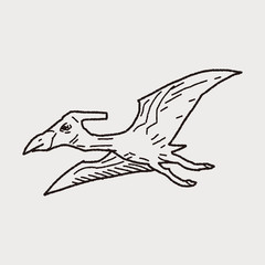 Pterodactyl dinosaur doodle