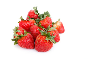 Fototapeta na wymiar fresh strawberries on white.