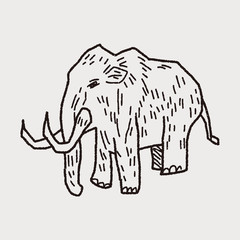 Obraz na płótnie Canvas Mammoth doodle