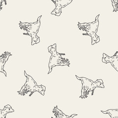 dinosaur doodle seamless pattern background