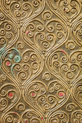 Thai style wood carving texture and background
