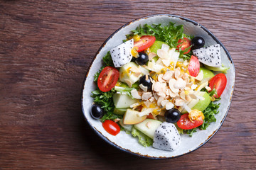 fruit salad in the bowl