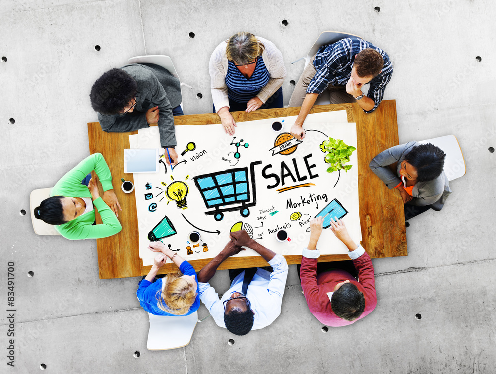 Sticker sale marketing analysis price tag branding vision share concept - Stickers