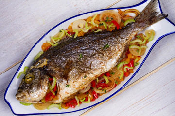 Vegetables - stuffed fish