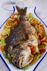 Vegetables - stuffed fish