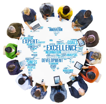 Excellence Expertise Perfection Global Growth Concept