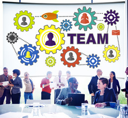 Team Functionality Industy Teamwork Connection Technology Concep