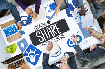 Creative Share Social Media Social Network Internet Online Conce