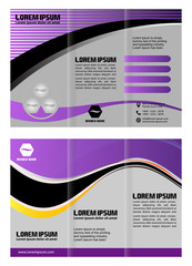 Vector empty trifold brochure template design
