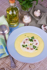 Creamy Mushroom Soup with fresh herbs