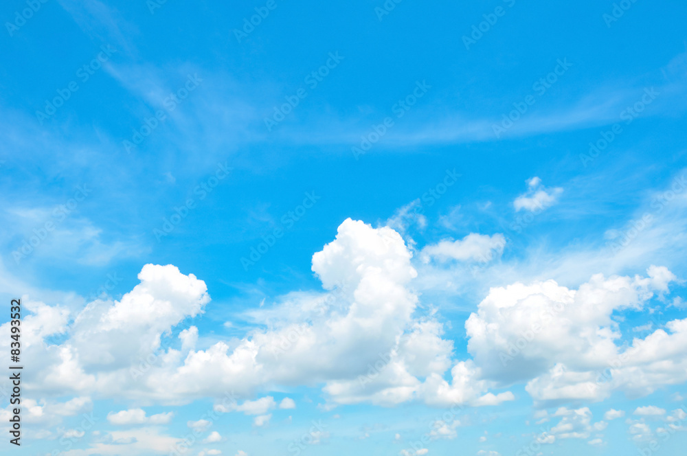 Canvas Prints beautiful bright summer blue sky and clouds