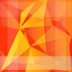 Orange vector abstract polygonal background
