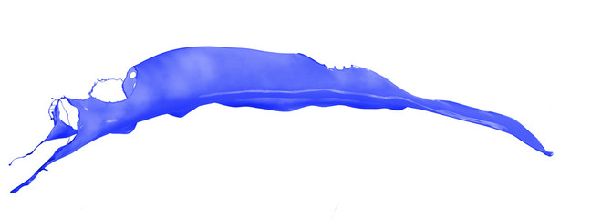 Blue splash isolated on white background