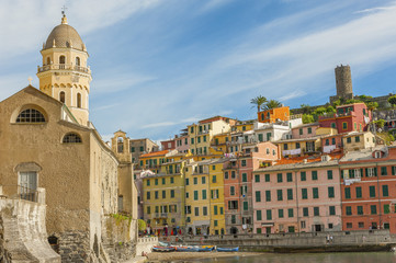 Obraz premium Resort village Vernazza, Cinque Terre, Tuscany, Italy