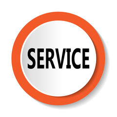 Круглый значок с надписью SERVICE
