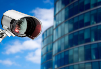 Security CCTV camera in office building