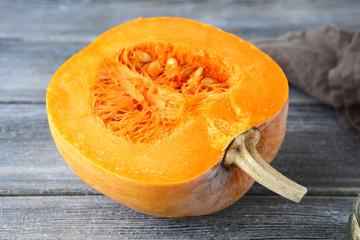 Fresh pumpkin half