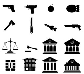 Obraz premium Arme et justice en 16 icônes