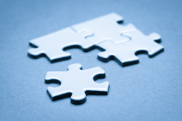 Obraz premium Business success team in jigsaw