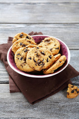 Delicious cookies with chocolate
