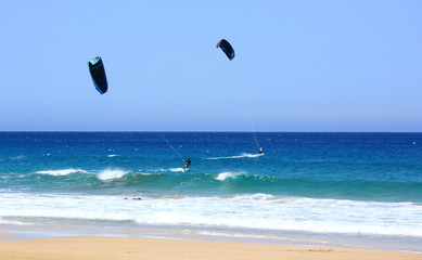 kitesurfeurs aux canaries