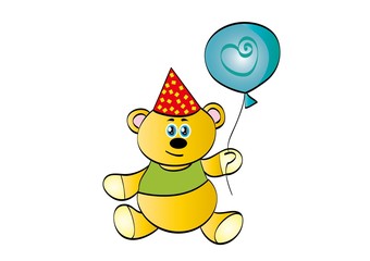 Miś,urodziny,balon © monikakosz