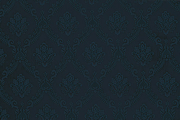 Luxury blue floral wallpaper