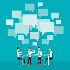 business man communication and meeting concept