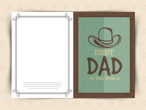 Greeting card for Happy Father's Day celebration.