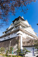 Osaka Castle in Osaka, Japan.
