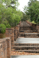 Fototapeta na wymiar Path stone brick stairs