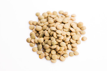 Lentils Isolated on White Background