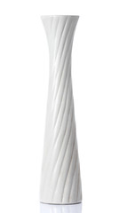 White vase isolated on a white background