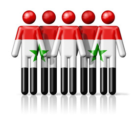 Flag of Syria on stick figure