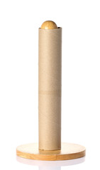 roll of kitchen paper on white