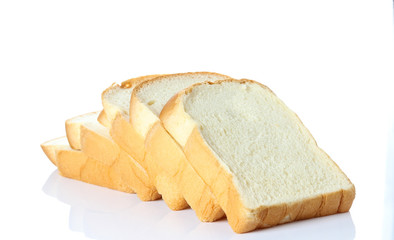 sliced bread isolated on white background