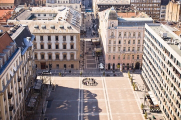 Fototapeta premium Square in front of St Stephen's Basilica, Budapest, Hungary