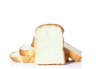 sliced bread isolated on white background