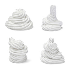 whipped cream sweet food white