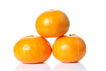 Orange fruit isolated on white background.