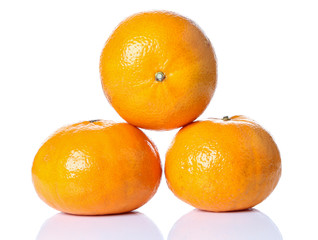 Orange fruit isolated on white background.