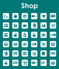 Set of shop simple icons