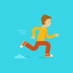 Vector male character in flat style