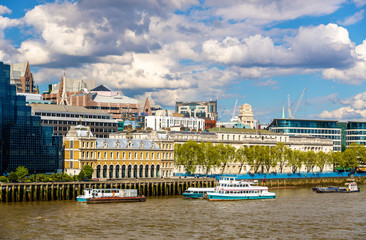 View of the City of London Custom House - England