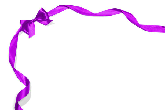 purple ribbon isolated on white