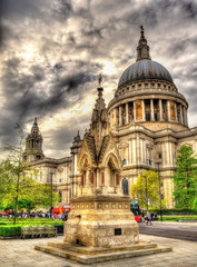 View of St Paul's Cathedral in London - England