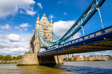 Fototapeta na wymiar Tower Bridge, a symbol of London - England