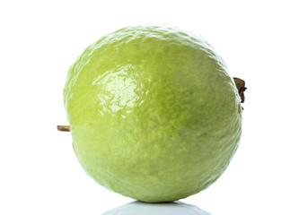 Guava (tropical fruit) on white background