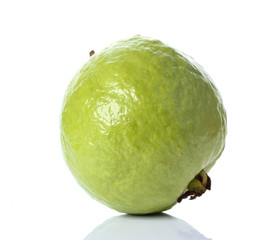 Guava (tropical fruit) on white background