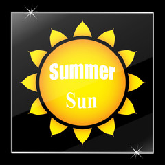 The sun under glass vector illustration stylish